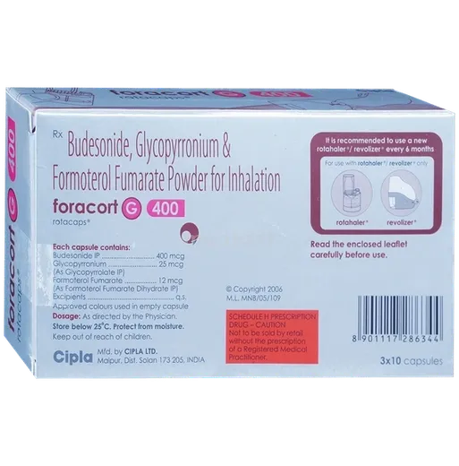 foracort g 400mcg rotacap 30's